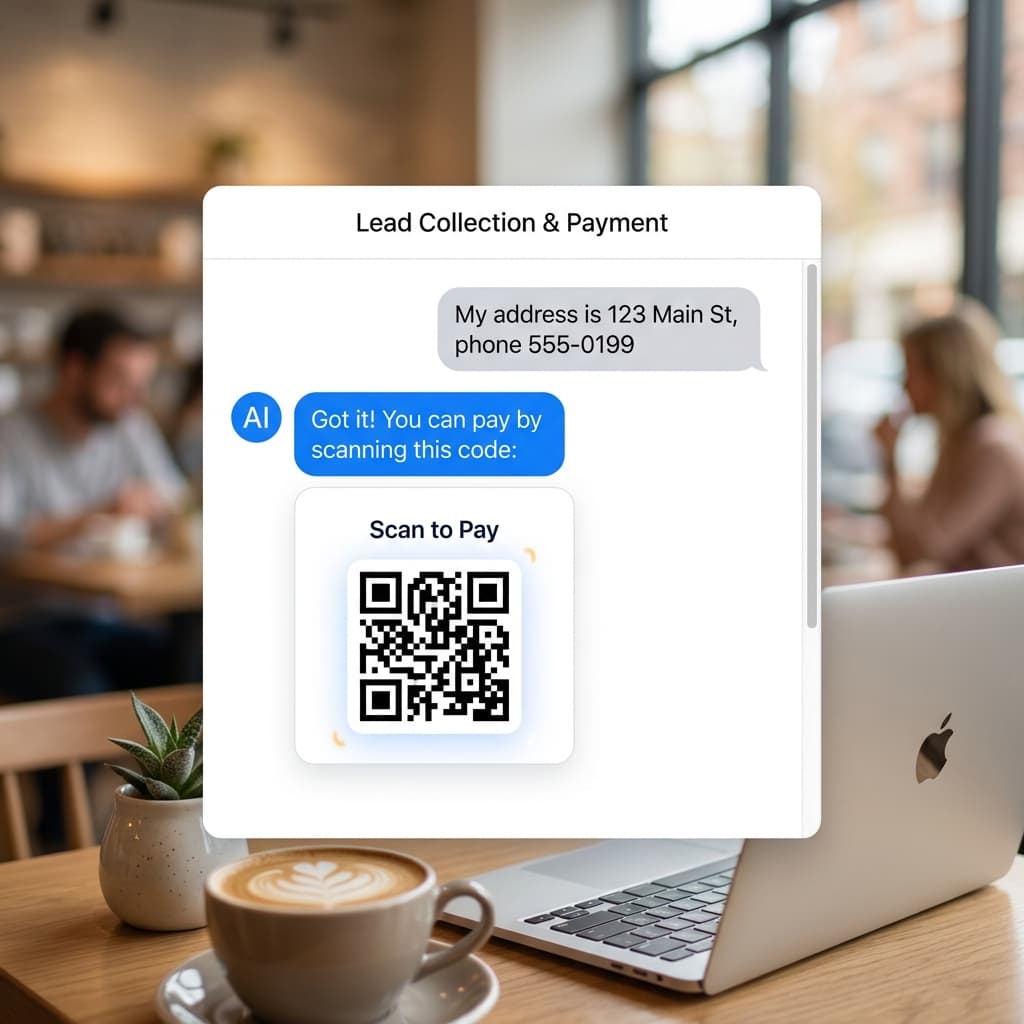 Thu thập SĐT, email qua đàm thoại tự nhiên.